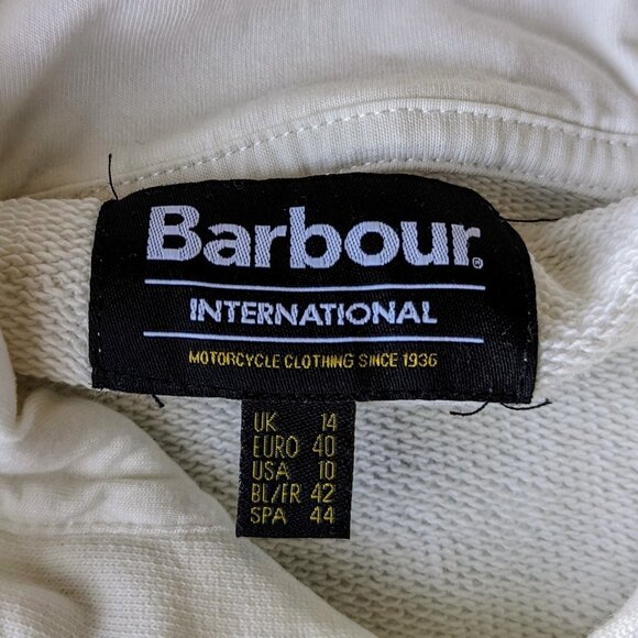Barbour International Women's Chantilly Romana Overlayer Hoodie size 10 - Picture 6 of 9